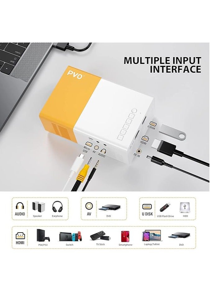 Mini Projector, Cartoon Portable Projector, Kids Gifts, Outdoor Movie Projector, LED Micro Video Projector for Home Theater Movie Projector - Image 2