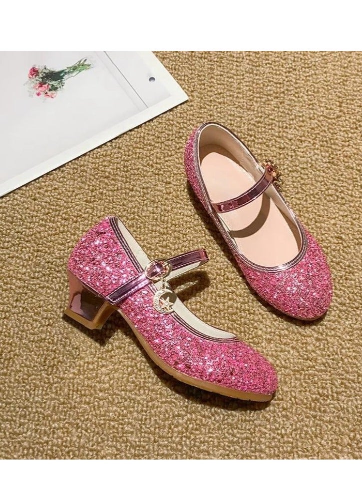 Girl Crystal Princess With Heel Shoes And Dress Performance - Image 1
