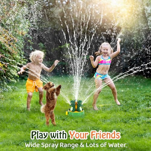 HeySplash Water Sprinkler ToyOutdoor Play Toys for KidsToddler Summer Water ToysBackyard Sprinkler Splashing Fun Toys Attaches to Garden Hose Yard for Over 3 Year Old Boys Girls Gifts - Image 5