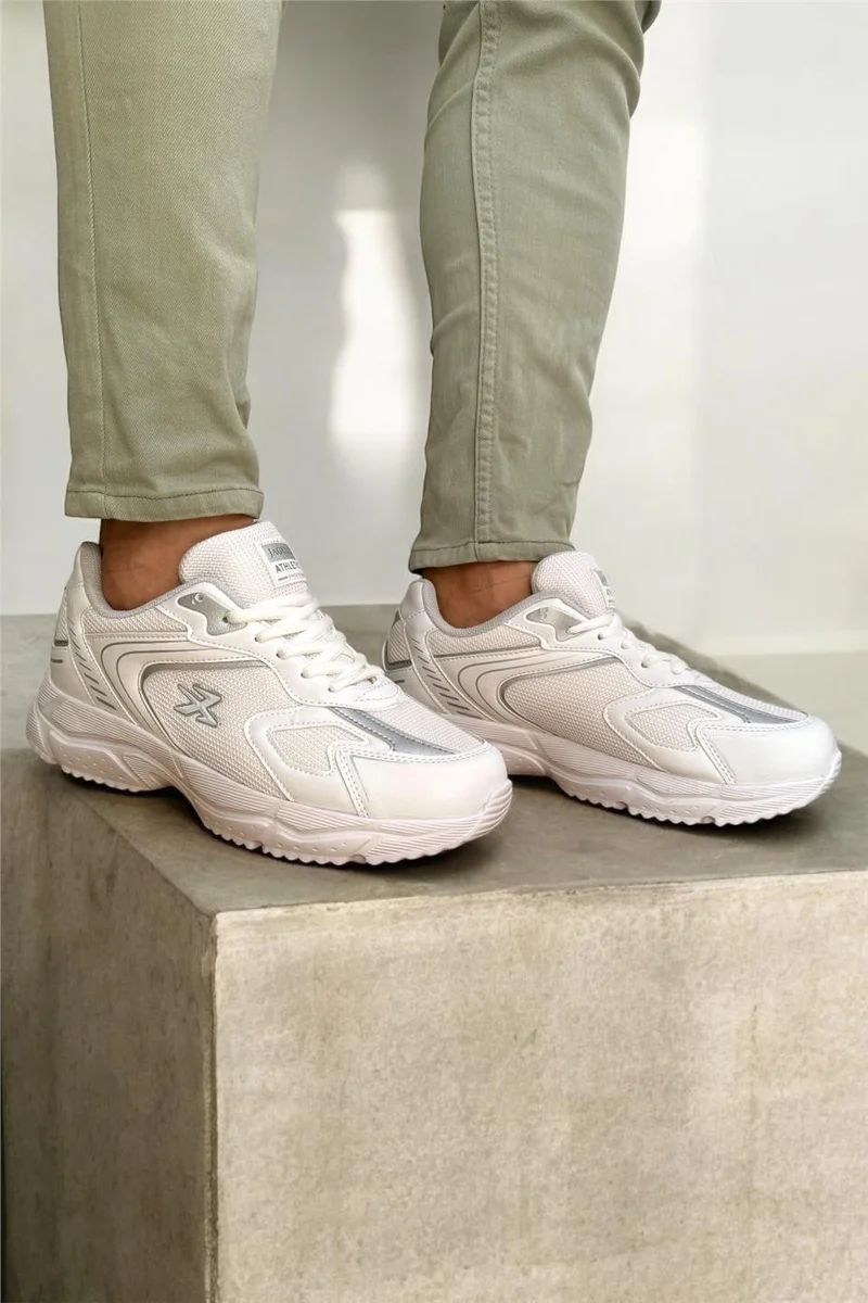 Liger Unisex Water Repellent Sneakers White Silver
