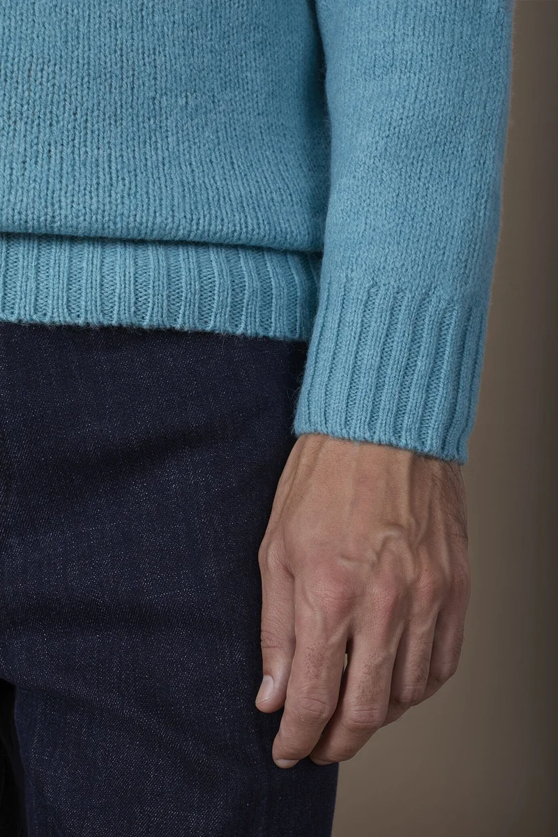 Doppelganger Blue Men's crew neck jumper - Aquamarine for Men | Best Price UAE