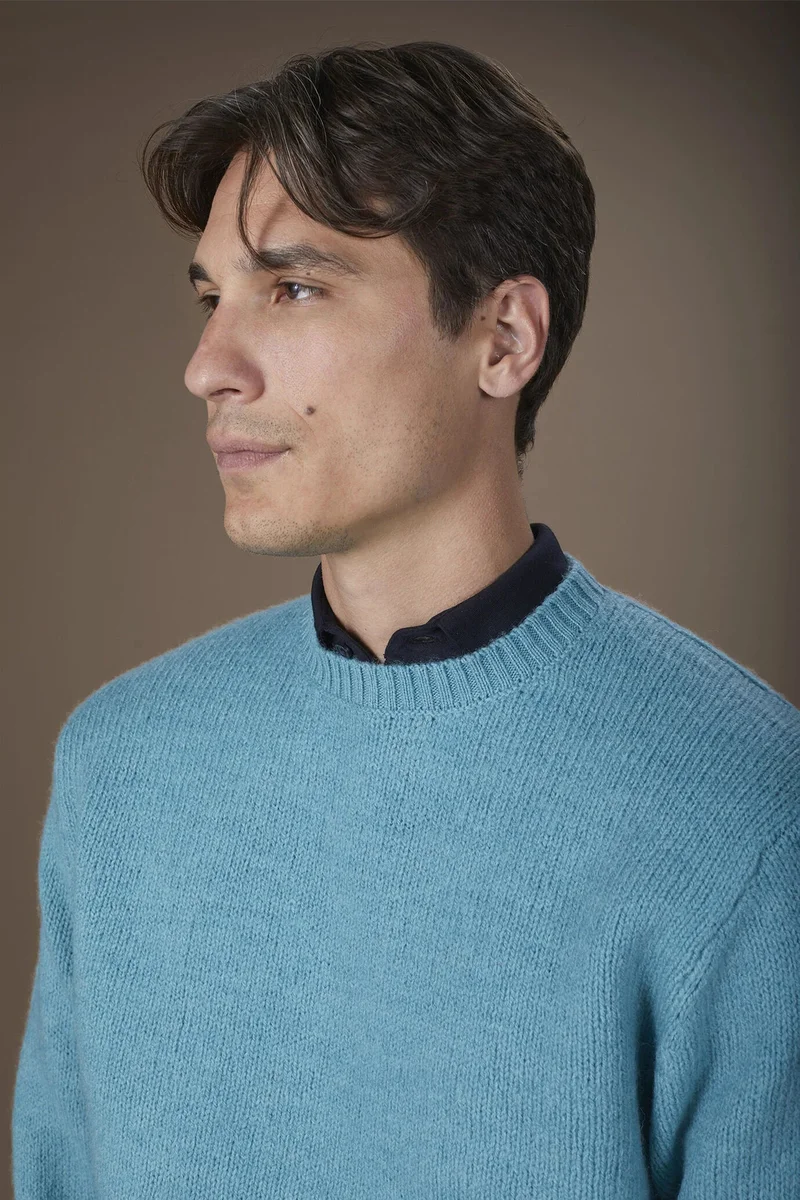 Doppelganger Blue Men's crew neck jumper - Aquamarine for Men | Best Price UAE