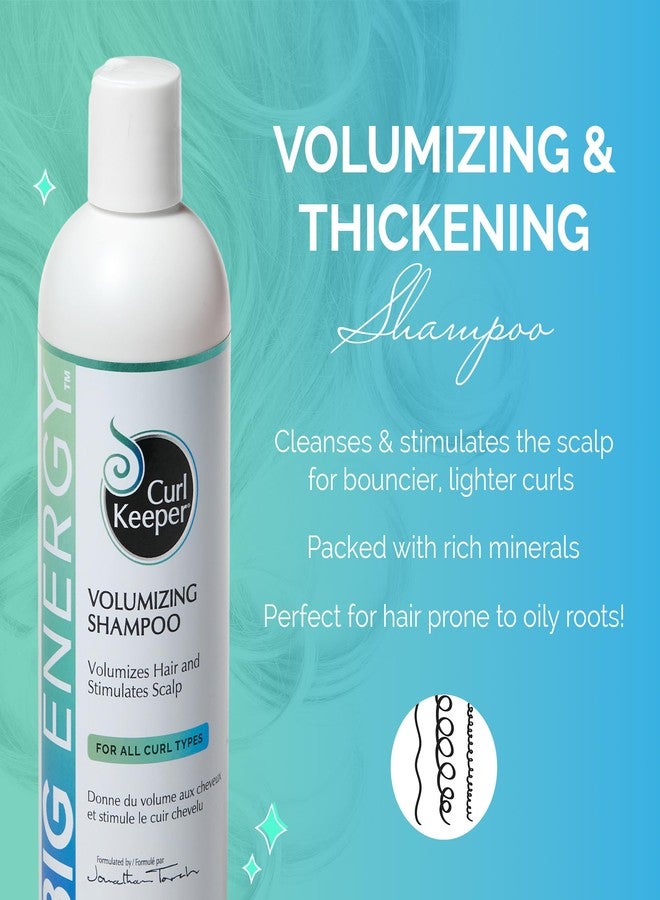 Curl Keeper Big Energy Volumizing Shampoo - Volumizes Hair & Stimulates Scalp for All Curl Types - Packed with Rich Minerals to Strengthen, Restore, & Invigorate - Sulfate Free, Water-Based Formula - Image 2