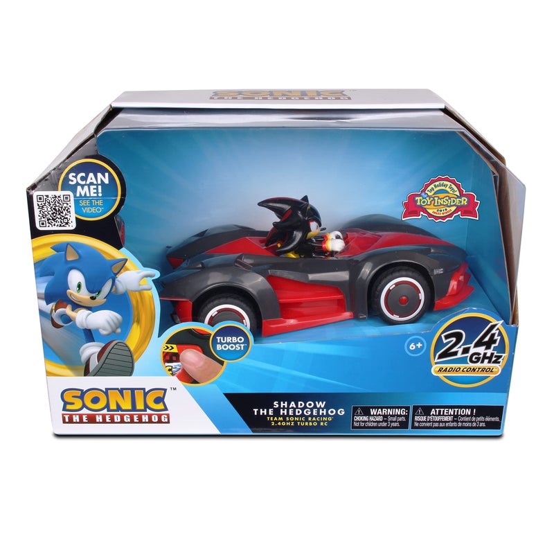 NKOK Team Sonic Racing 24GHz Radio Control Toy Car with Turbo Boost  Shadow The Hedgehog 602 Red Turbo Boost Feature Features Working Lights for Ages 6 and up - Image 3