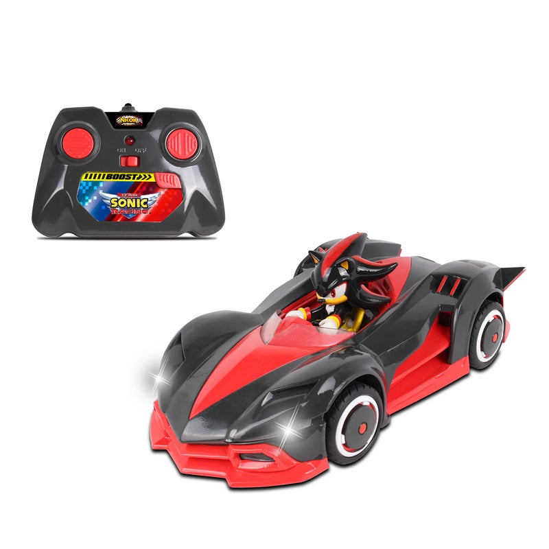 NKOK Team Sonic Racing 24GHz Radio Control Toy Car with Turbo Boost  Shadow The Hedgehog 602 Red Turbo Boost Feature Features Working Lights for Ages 6 and up - Image 2