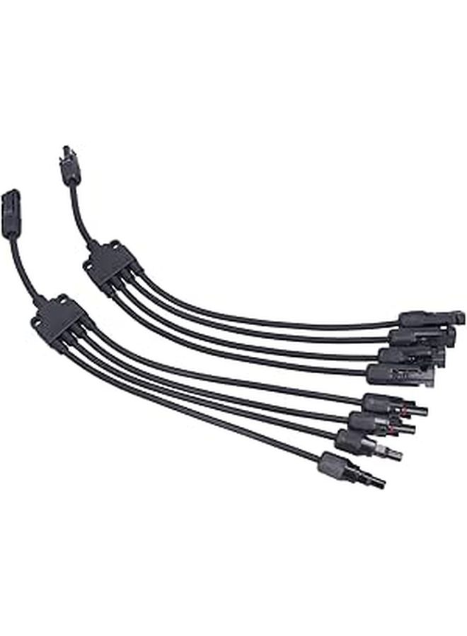 Solar Panel Y Branch Connector 4 Parallel Connectors Extension Cable PV Wire For Solar Panel Array - Image 1