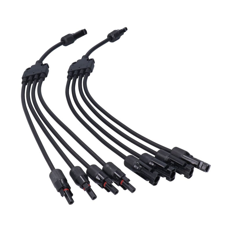 Solar Panel Y Branch Connector 4 Parallel Connectors Extension Cable PV Wire For Solar Panel Array - Image 4