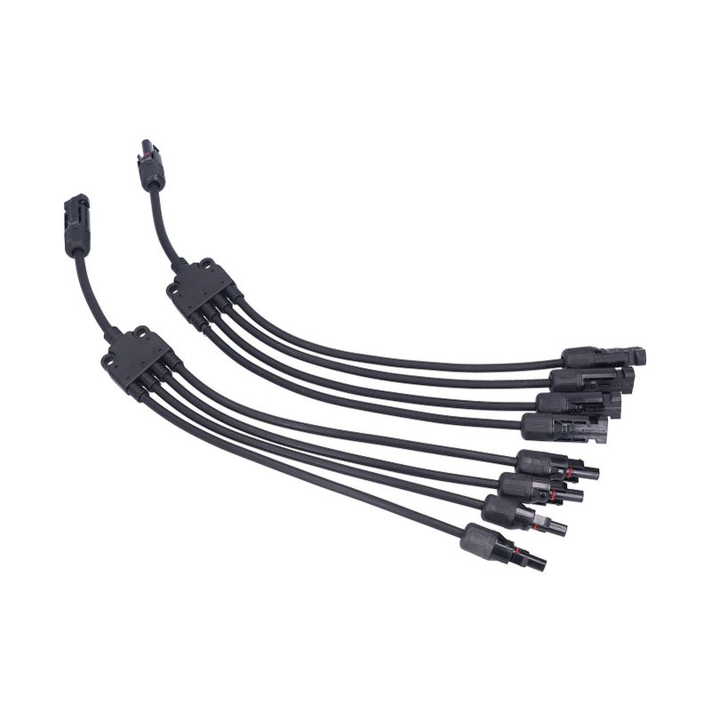 Solar Panel Y Branch Connector 4 Parallel Connectors Extension Cable PV Wire For Solar Panel Array - Image 2