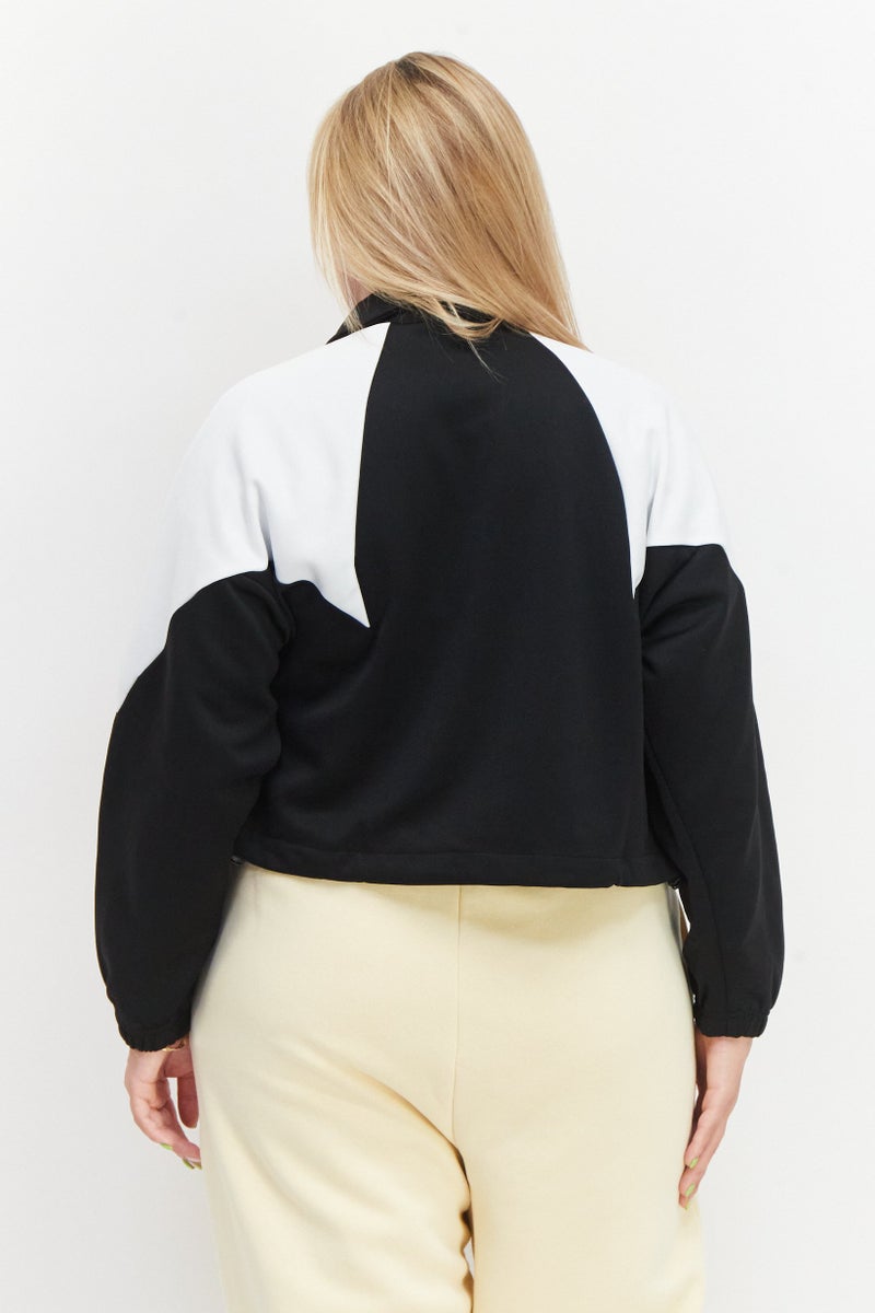 adidas Originals Women Sportswear Fit Long Sleeve Outdoor Sweatshirts, Black  - Image 3