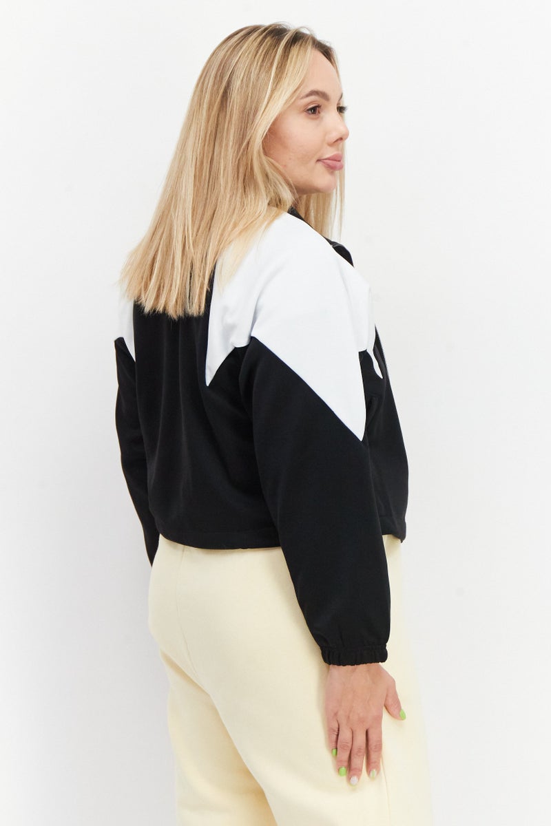 adidas Originals Women Sportswear Fit Long Sleeve Outdoor Sweatshirts, Black  - Image 2
