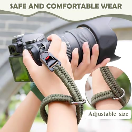 TecoKart® Camera Strap Wrist Strap for Mirrorless Camera Non-slip Paracord Camera Hand Strap Rope for All DSLR Instant Cameras Binoculars - Image 5