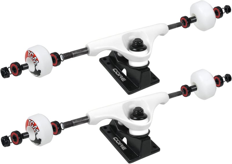 Core Skateboard Package 5.0" Trucks with 52mm White Wheels + Components - Image 2