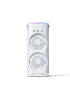 DMAYA Double Ended Spray Fan Desk Fan with Mist SprayTravel Cooler Fan Water Misting Fan USB Rechargeable Mini Desktop Table Cooling Fan for Office homeBest for summer gifts  - Image 1