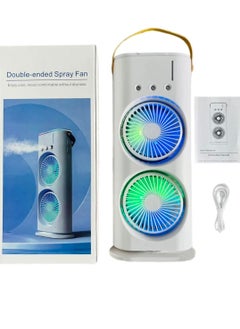 DMAYA Double Ended Spray Fan Desk Fan with Mist SprayTravel Cooler Fan Water Misting Fan USB Rechargeable Mini Desktop Table Cooling Fan for Office homeBest for summer gifts  - Image 2