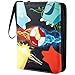 Jravkfi Card Binder 4 Pocket with 50 Removable SleevesCan Hold 400 Cards3Ring Zipper Sports Book is Gifts for Boys and GirlsBlack - Image 3