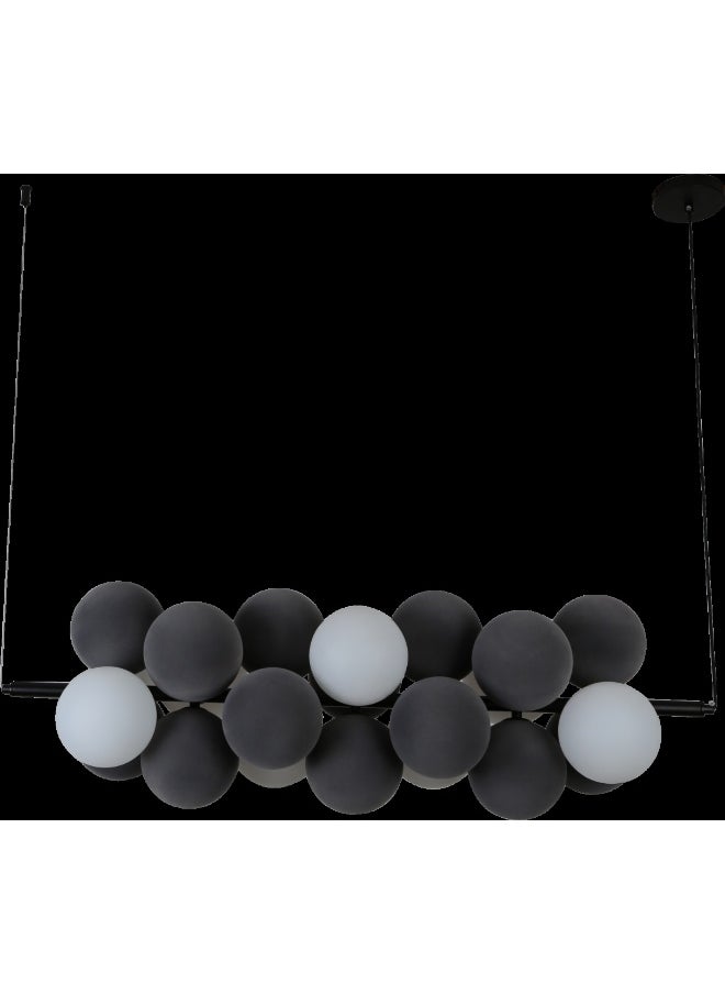 Hummer Modern gray chandelier with white E14*7L  - Image 2