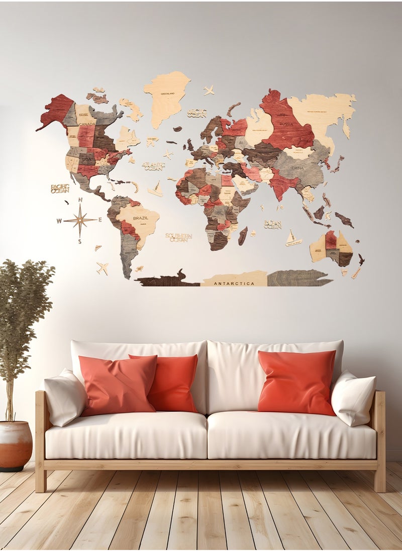 3D World Map | World Map with Countries | Wall Art for Home and Office | Wall Decor for Living Room | Wood Art | Handcrafted and Stylish Wall Art | Fusion Design - pzsku/Z4F427F8ACCD993FAFCAAZ/45/_/1726144865/a428bd12-8afc-4bf2-b6ef-c99301d9a44d