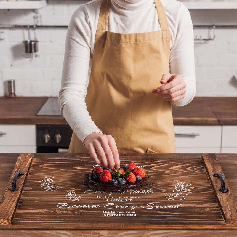 Booson Noodle Board Stove Cover Wooden Stove Top Covers Cutting Board with Handles Kitchen Sink Cover 30 X 22 Inches Farmhouse Rustic Decorative for Electric Kitchen Gas Burners Counter Space - Image 3