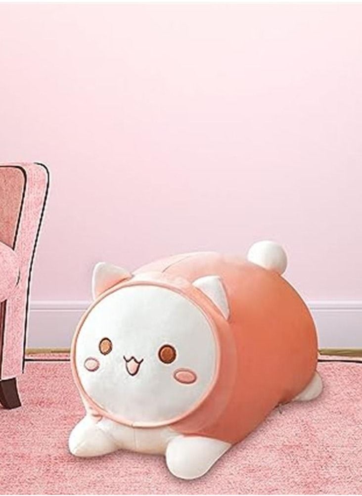Stuffed Animal Shiba Inu Plush Toy Anime Corgi Kawaii Plush Dog Soft Pillow, Plush Toy Gifts for Boys Girls (Pink Cat, 15.7" / 19.6")  - Image 5