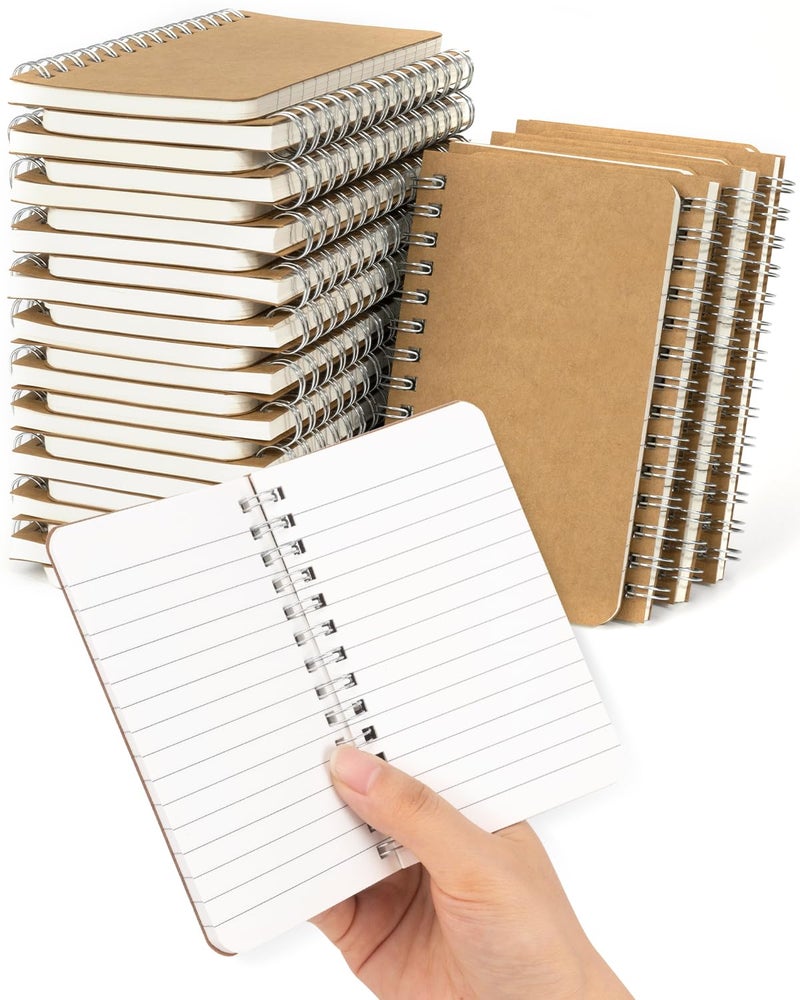 Dynta Mini Pocket Notebooks 3x5 Bulk, Small Notebooks Spiral Notepads 30 Packs, Memo Pads for Men, Women, Kids, Students, Teachers, Work, Note-Taking (60 Sheets/120 Pages) - Image 1