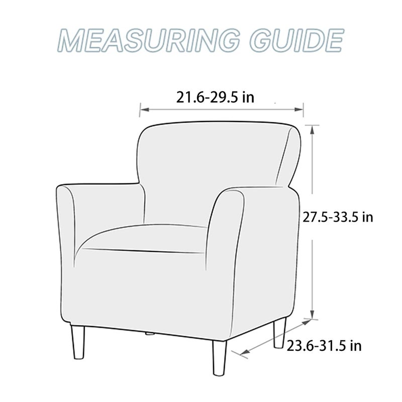 SONNACH Stretch Chair Covers with Arms 1-Piece Banquet Armchair Slipcover Velvet Mid Century Modern Armchair Slipcover Anti-Slip Furniture Protector for Living Room Friendly for Kids Pets (Baby Blue) - Image 3