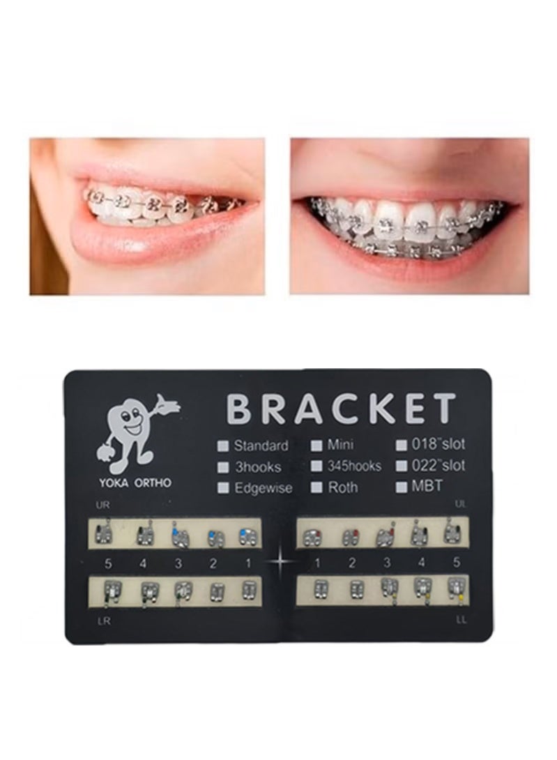 زيفانا مجموعتان من 40 قوسًا أسنانًا، قابلة للالتصاق، للجنسين، للاستخدام الداخلي، موضوع صحة الأسنان، للتثبيت على الحائط، بدون إطار، من الفولاذ المقاوم للصدأ (Mini Roth 0.22 Slot 345 Hooks) - Image 4