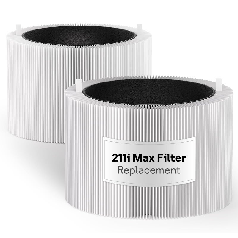 Leemone 2 Pack Blue Pure 211i Max Filter Replacement Compatible with Blueair Blue Pure 211i Max Air Purifier H13 True HEPA  Activated Carbon Filter Compare to Part F2MAX