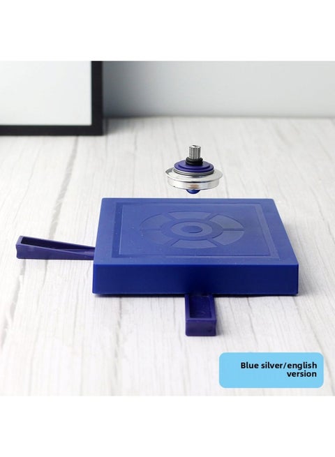 Anti-Gravity UFO Magnetic Levitation Gyro Machine Creative Magic Toy Floating In Mid-Air High Tech Interactive Science Experiment-Color:UFO English-Blue Silver-Specifications:16*14*4.5