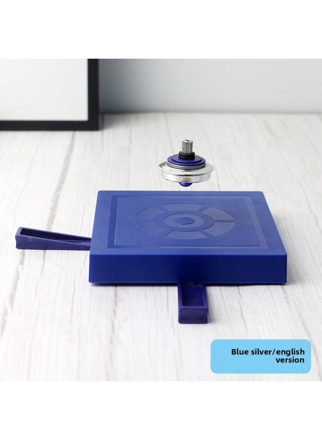 Anti-Gravity UFO Magnetic Levitation Gyro Machine Creative Magic Toy Floating In Mid-Air High Tech Interactive Science Experiment-Color:UFO English-Blue Silver-Specifications:16*14*4.5