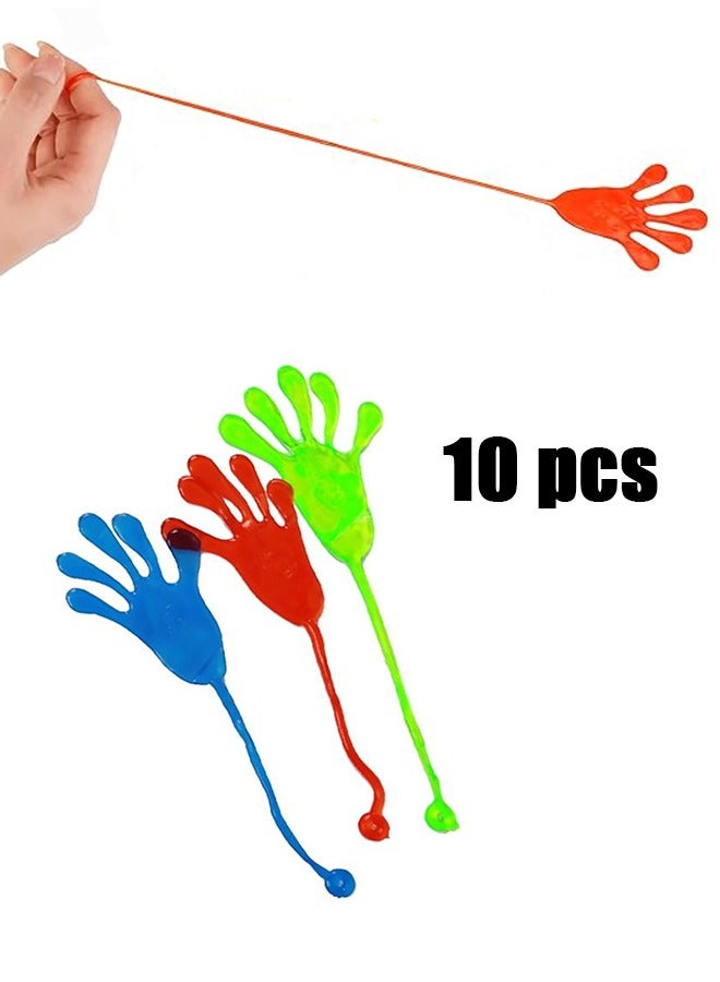 10 Piece Sticky Hands Toys, Funny Toy,  Party Favors, Wacky Fun Stretchy Sticky Hands, Toys for Sensory Kids, Mini Toys - Image 1