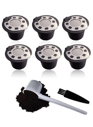 Refillable Capsules for Compatible with Nespresso,Silver Reusable Coffee Capsule Pods for Compatible with Nespresso Machines with Coffee Spoon with Brush - pzsku/Z4F431F630F1CC765510EZ/45/_/1721302266/196abb19-490c-46fe-b82a-fae240c7a02e