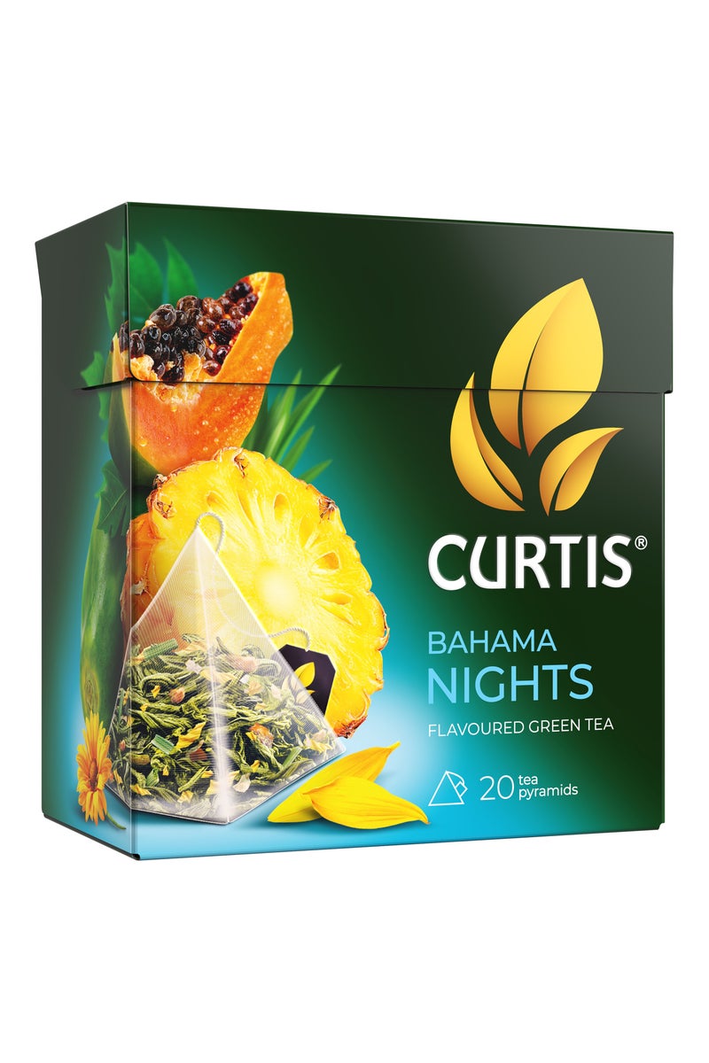 CURTIS Bahama Nights Flavored Green Tea in Pyramid 20 Tea Bags  - Image 2