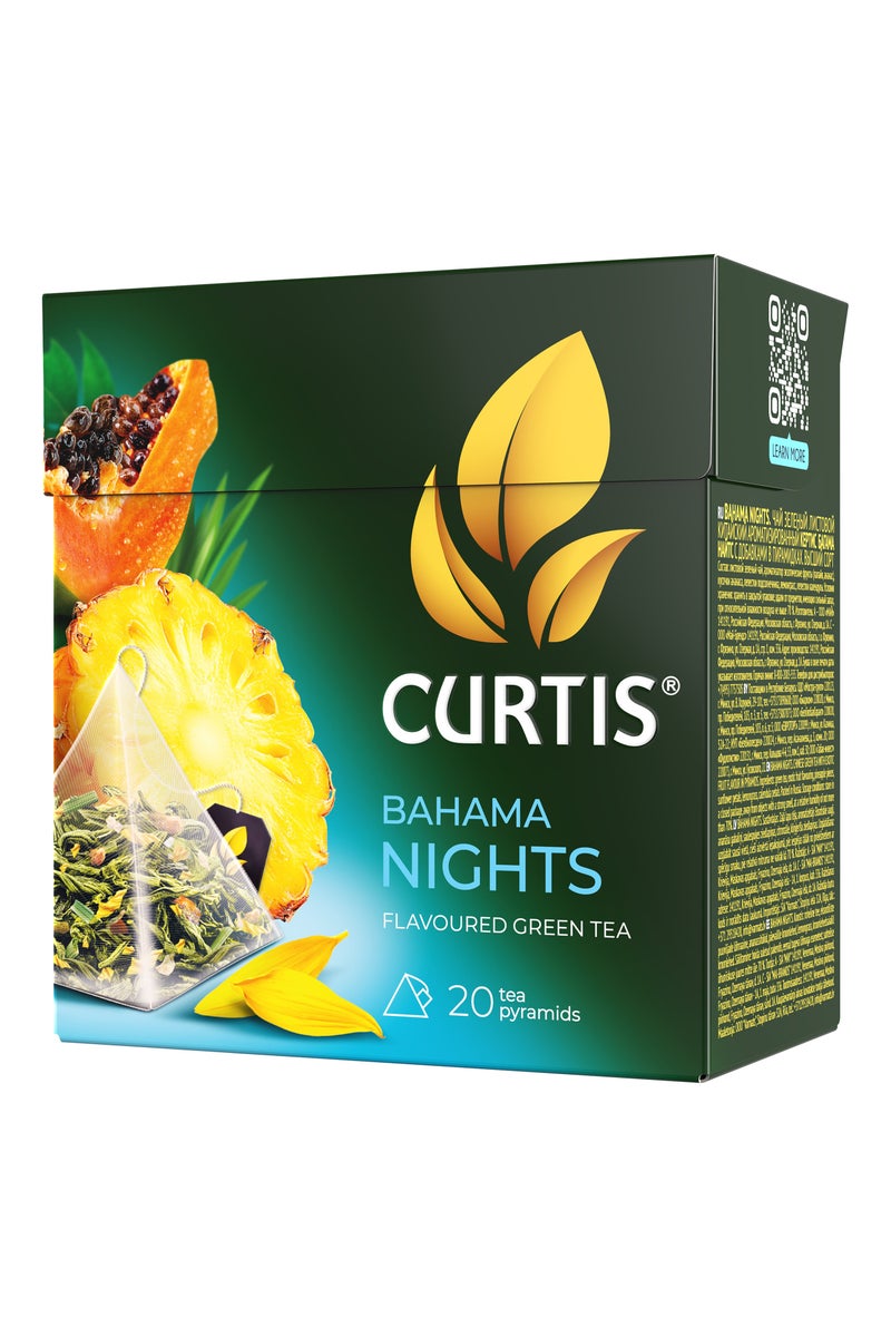 CURTIS Bahama Nights Flavored Green Tea in Pyramid 20 Tea Bags  - Image 3
