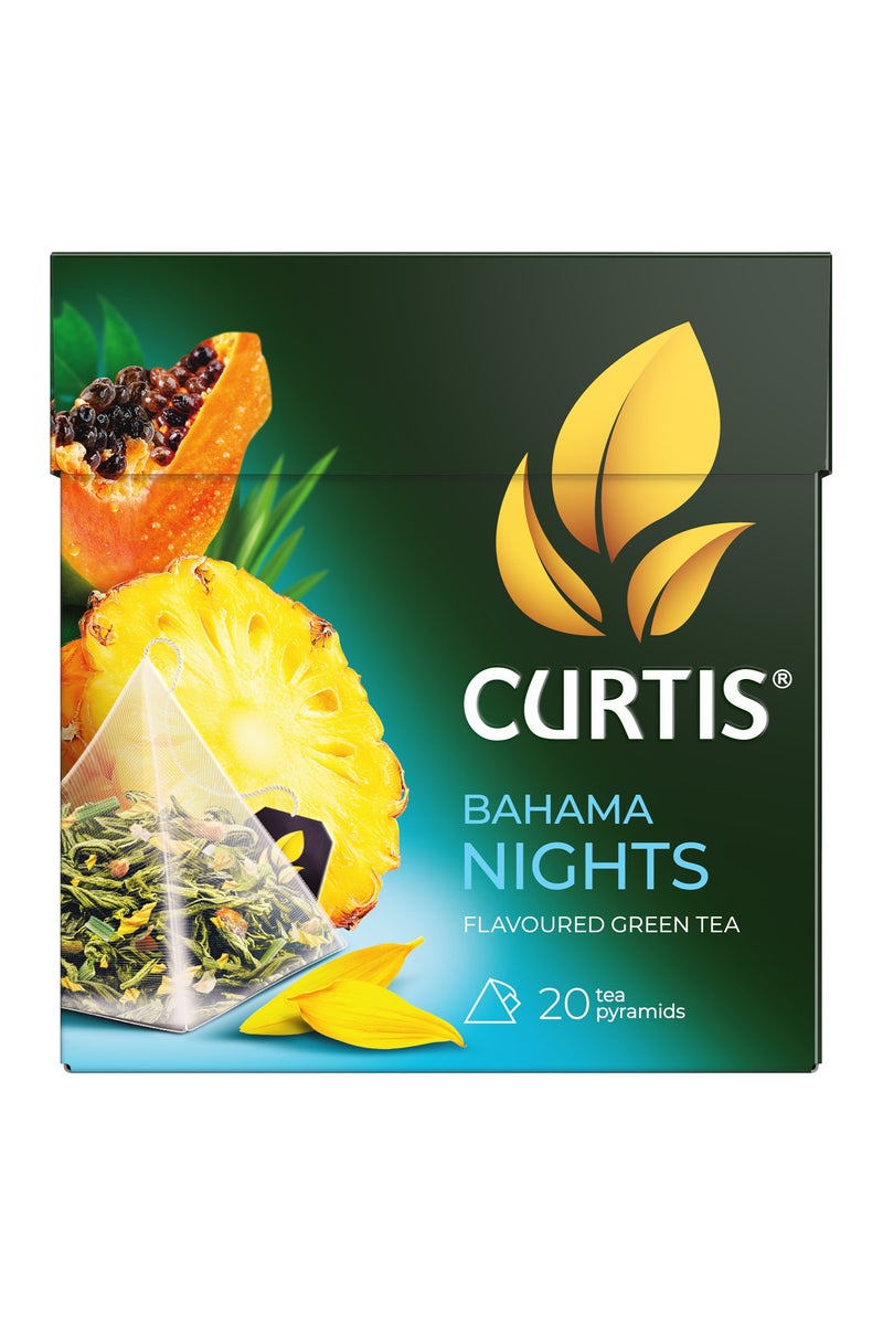 CURTIS Bahama Nights Flavored Green Tea in Pyramid 20 Tea Bags  - Image 4