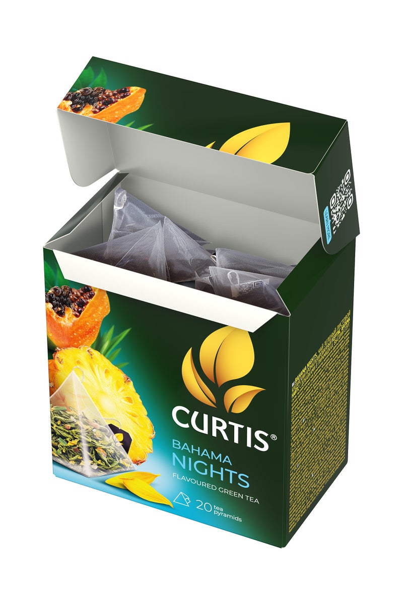 CURTIS Bahama Nights Flavored Green Tea in Pyramid 20 Tea Bags  - Image 5