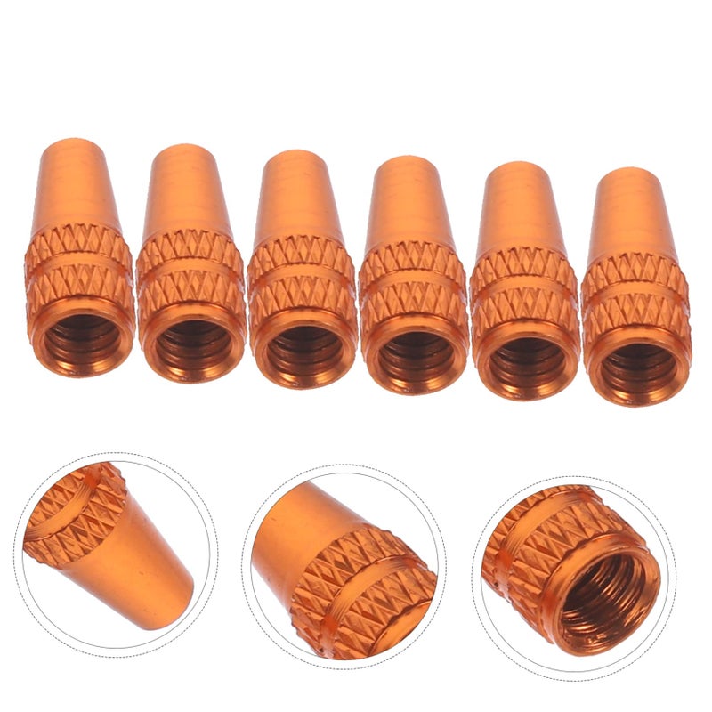 Alloy French Valve Caps for Bicycle Tires 6 Pack Rust Dust Covers Sealed for Road and Mountain Bikes Easy to Install - Image 4