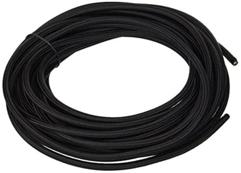 HESSION 32.8ft Round 18/2 Rayon Covered Wire,HESSION 18 AWG Antique Industrial Electrical Cloth Cord,Vintage Style Lamp Cord Strands(Black) - Image 1