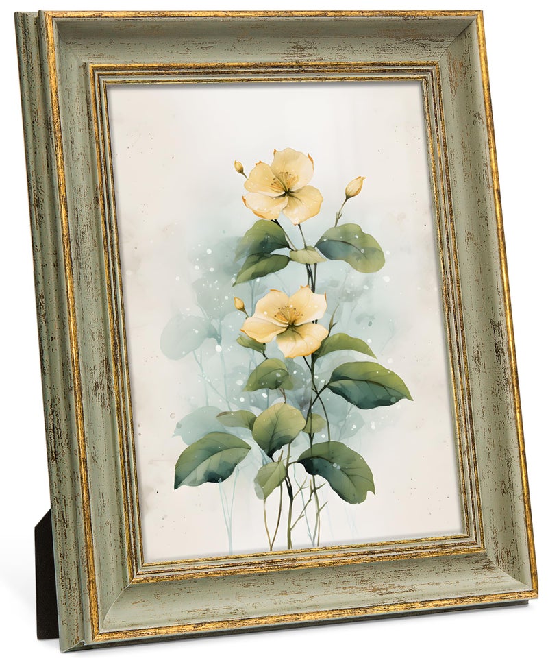 Afuly 8x10 إطار الصورة عتيقة الصور 8 من 10 إطارات الصور الرجعية الإطارات العائلية المعلقة على الجدار شنقا سطح المكتب عرض الهدايا عيد ميلاد عيد الميلاد فريدة من نوعها للأصدقاء - Image 1