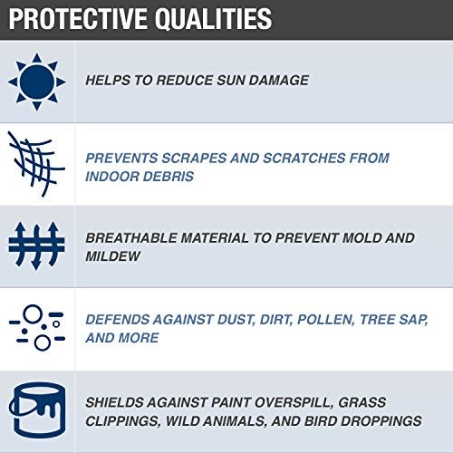 Budge Lite VB-3 Van Cover Indoor, Dustproof, UV Resistant Van Cover Fits Full Size Vans up to 228” L x 72" W x 72" H, Gray - Image 2