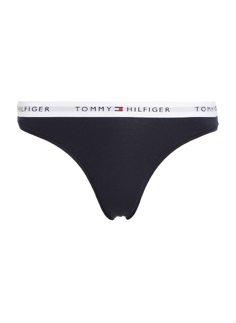 TOMMY HILFIGER - Women's Icon Repeat Logo Briefs Underwear Bottoms, Navy - Image 1