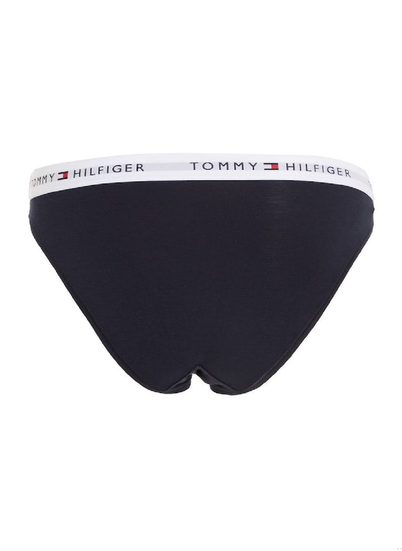 TOMMY HILFIGER - Women's Icon Repeat Logo Briefs Underwear Bottoms, Navy - Image 1