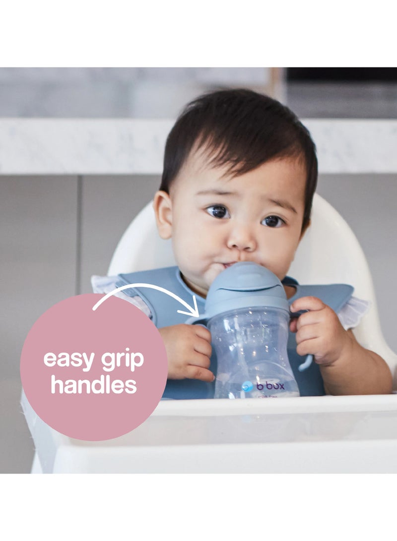 B.box Sippy Cup | Drink from any Angle | Fliptop, Weighted Straw, Leak Proof & Easy Grip | BPA Free, Dishwasher safe | From 6m+ | 240ml/8 oz (Sage) - Image 5