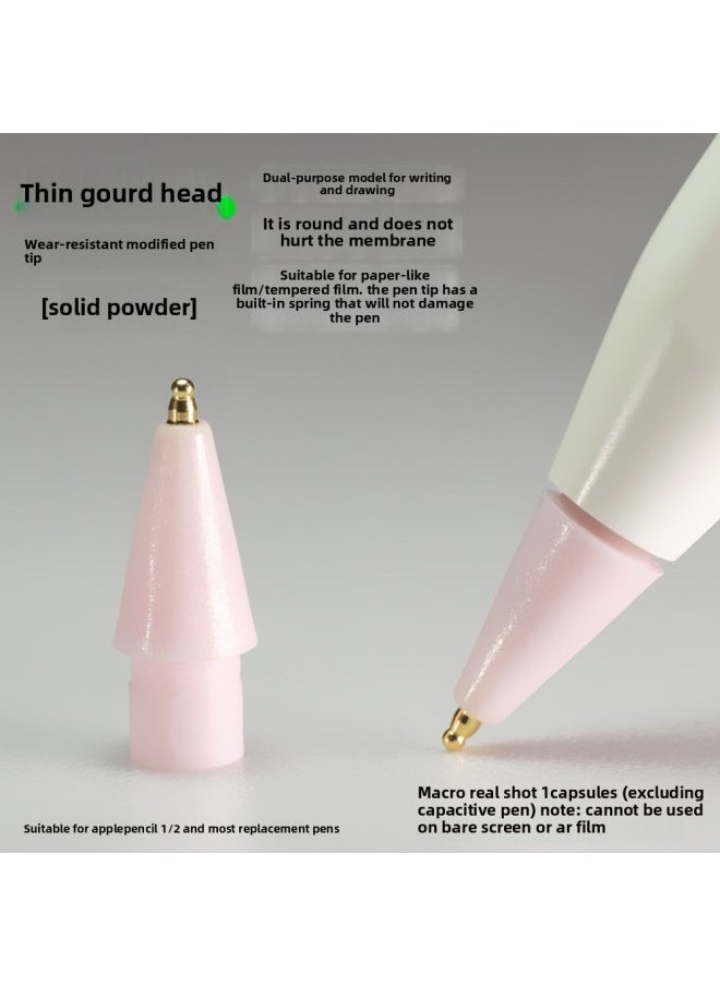 Generic - Thin Gourd Head Wear-resistant Modified Metal Nib For ApplePencil Stylus Paper Film Pen Head-Color:[Glacier Blue-Fine Courd Tip] For Apple[with Storage Box]] - Image 1