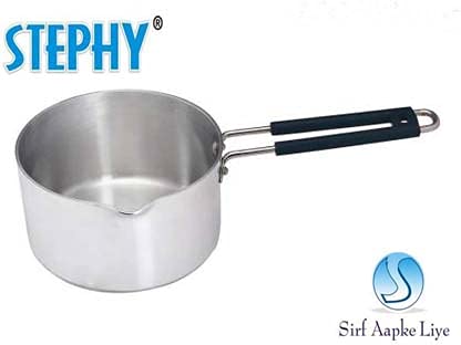 Stephy Aluminium Milk Pan/Tea Pan/Sauce Pan 1.5 LTR._18 cm with Black Bakelight Handle - Image 2