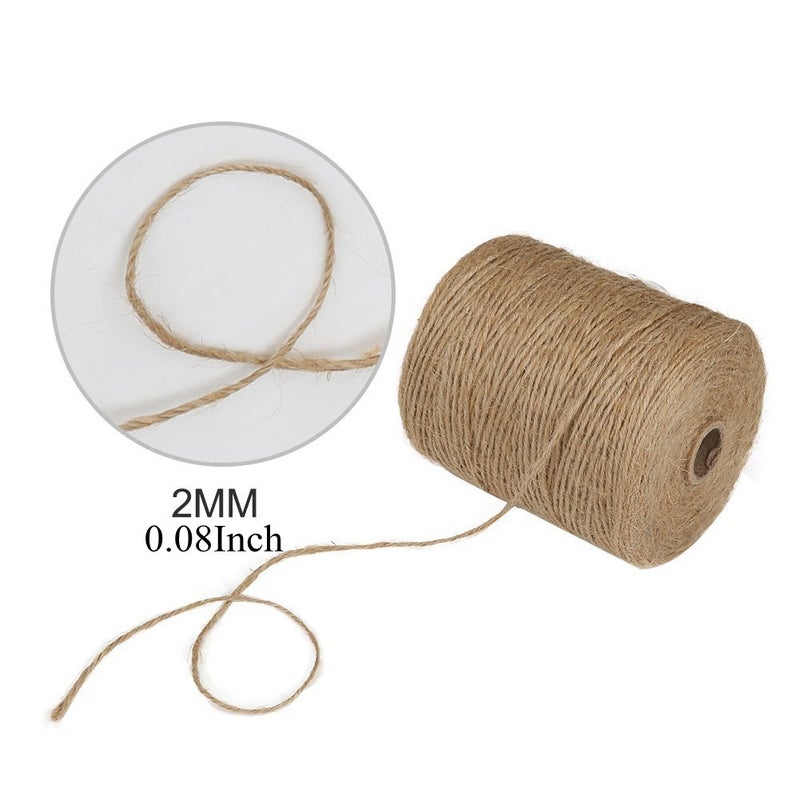 Tenn Well Natural Jute Twine, 984 Feet 2mm Garden Twine, Brown Jute String for Arts and Crafts, Gardening, Gift Wrapping, Bundling, Recycling - Image 2