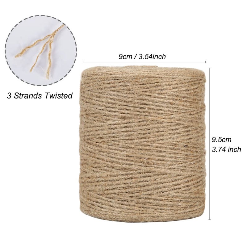 Tenn Well Natural Jute Twine, 984 Feet 2mm Garden Twine, Brown Jute String for Arts and Crafts, Gardening, Gift Wrapping, Bundling, Recycling - Image 4