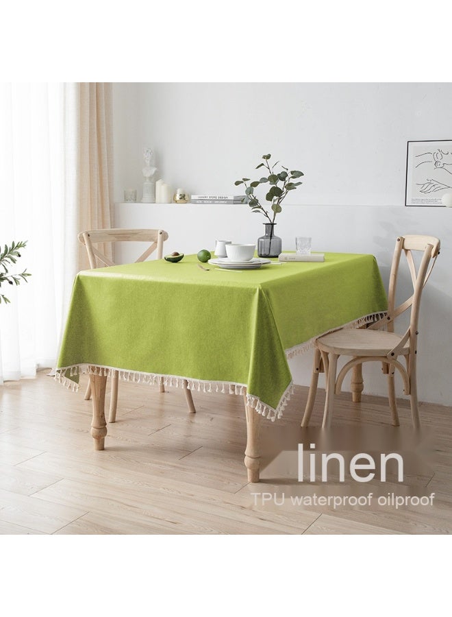 آنا غلاف طاولة مقاوم للماء والزيت وسهل التنظيف مع حواف من قماش الماكراميه الصناعية 140*180cm - Image 5