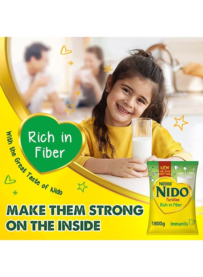 Nestle Nido Fortified Milk Powder Rich In Fiber Pouch 1800grams - Image 3