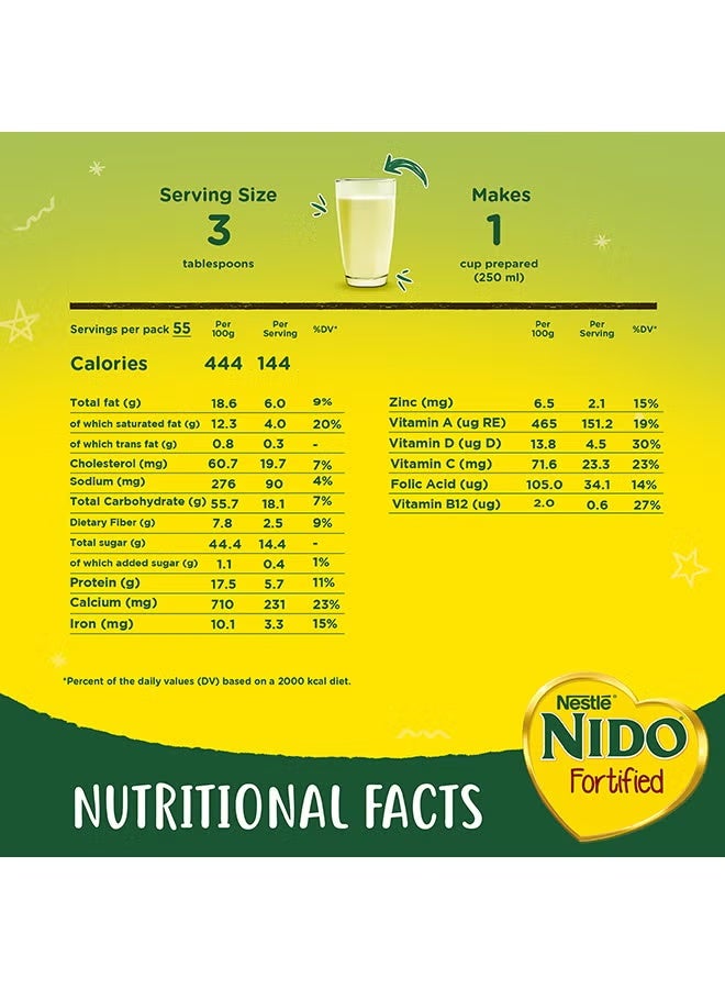 Nestle Nido Fortified Milk Powder Rich In Fiber Pouch 1800grams - Image 5
