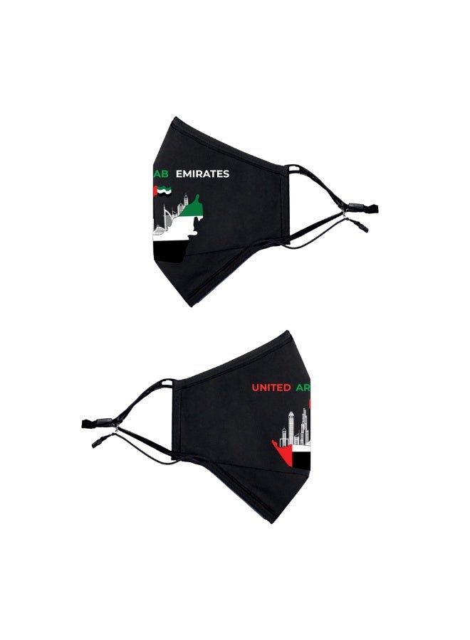 PRINTSHOP4ME Handmade UAE National Day Face Mask Covers For Adults Protection Made In Dubai -UAE - Image 2